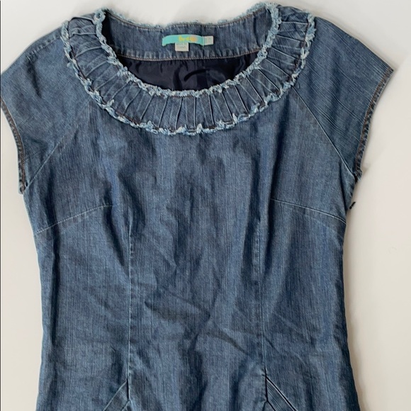 Boden Denim Shift Dress Size 4 Regular - Picture 2 of 7